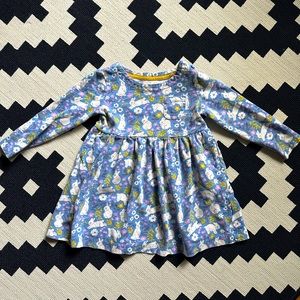 MiniBoden girls size 3-4yr bunny cotton dress